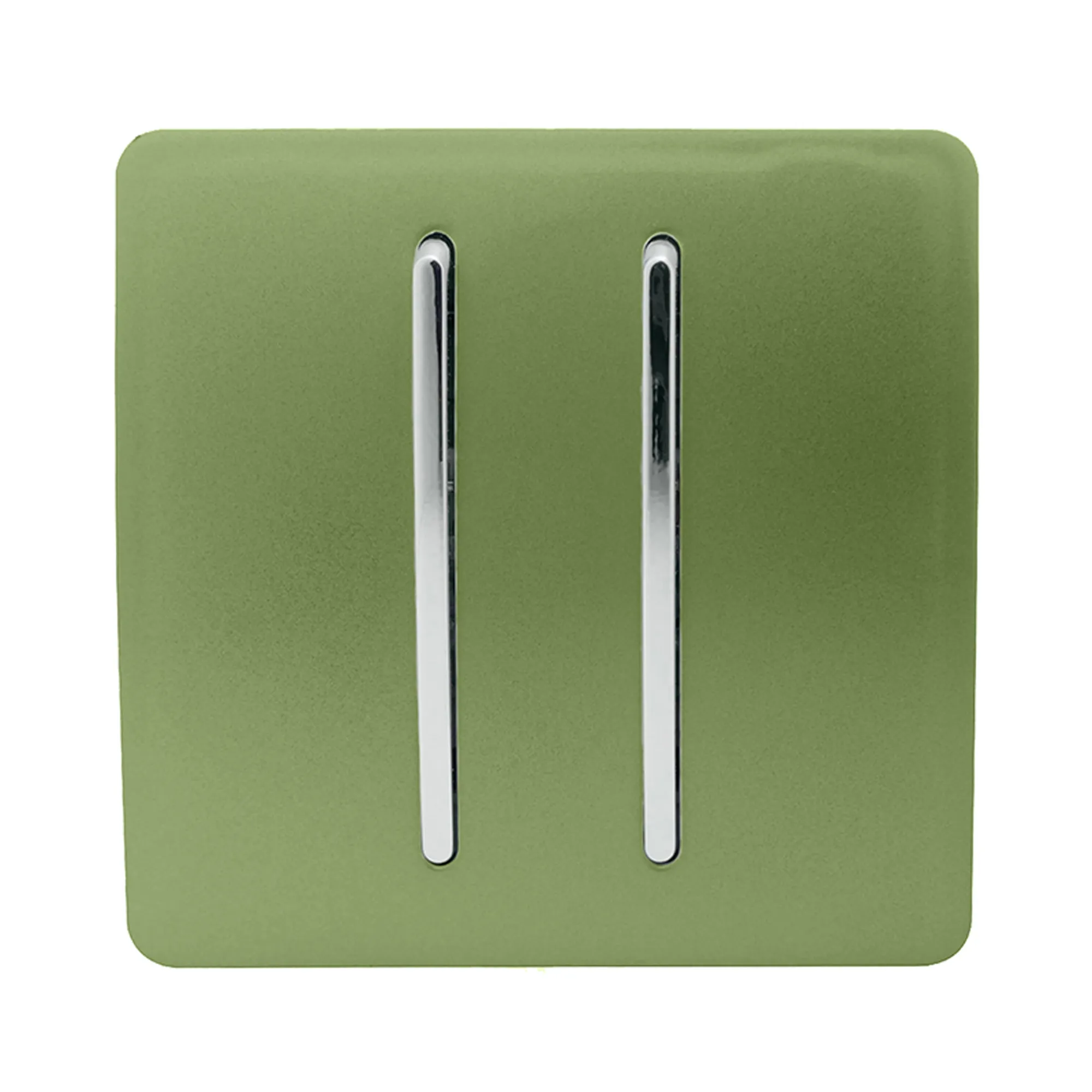 2 Gang Doorbell Moss Green